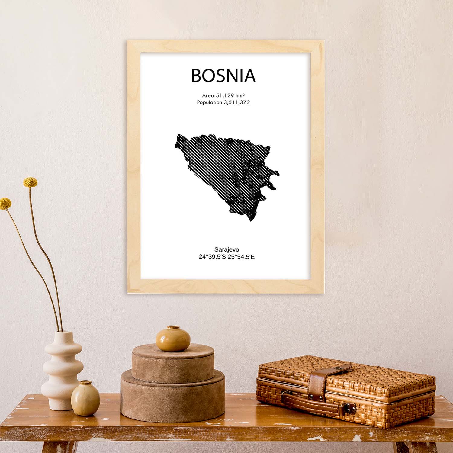 Poster de Bosnia. Láminas de paises y continentes del mundo.-Artwork-Nacnic-Nacnic Estudio SL