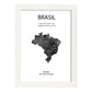 Poster de Brasil. Láminas de paises y continentes del mundo.-Artwork-Nacnic-A3-Marco Blanco-Nacnic Estudio SL
