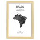 Poster de Brasil. Láminas de paises y continentes del mundo.-Artwork-Nacnic-A3-Marco Madera clara-Nacnic Estudio SL