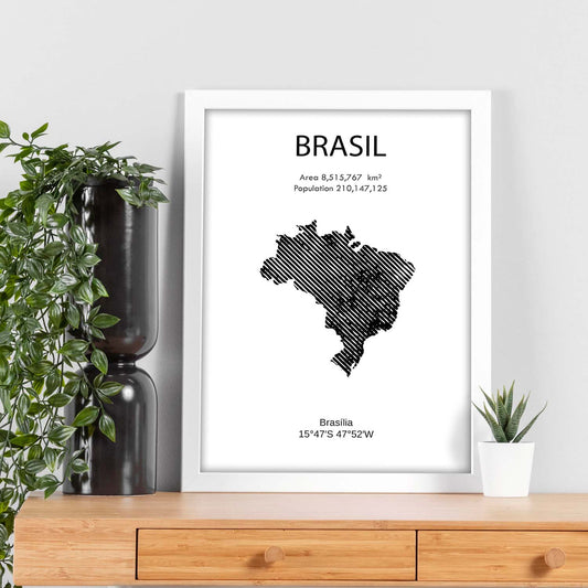 Poster de Brasil. Láminas de paises y continentes del mundo.-Artwork-Nacnic-Nacnic Estudio SL