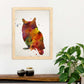 Poster de Buho estilo acuarela. Láminas de animales con estilo acuarela-Artwork-Nacnic-Nacnic Estudio SL