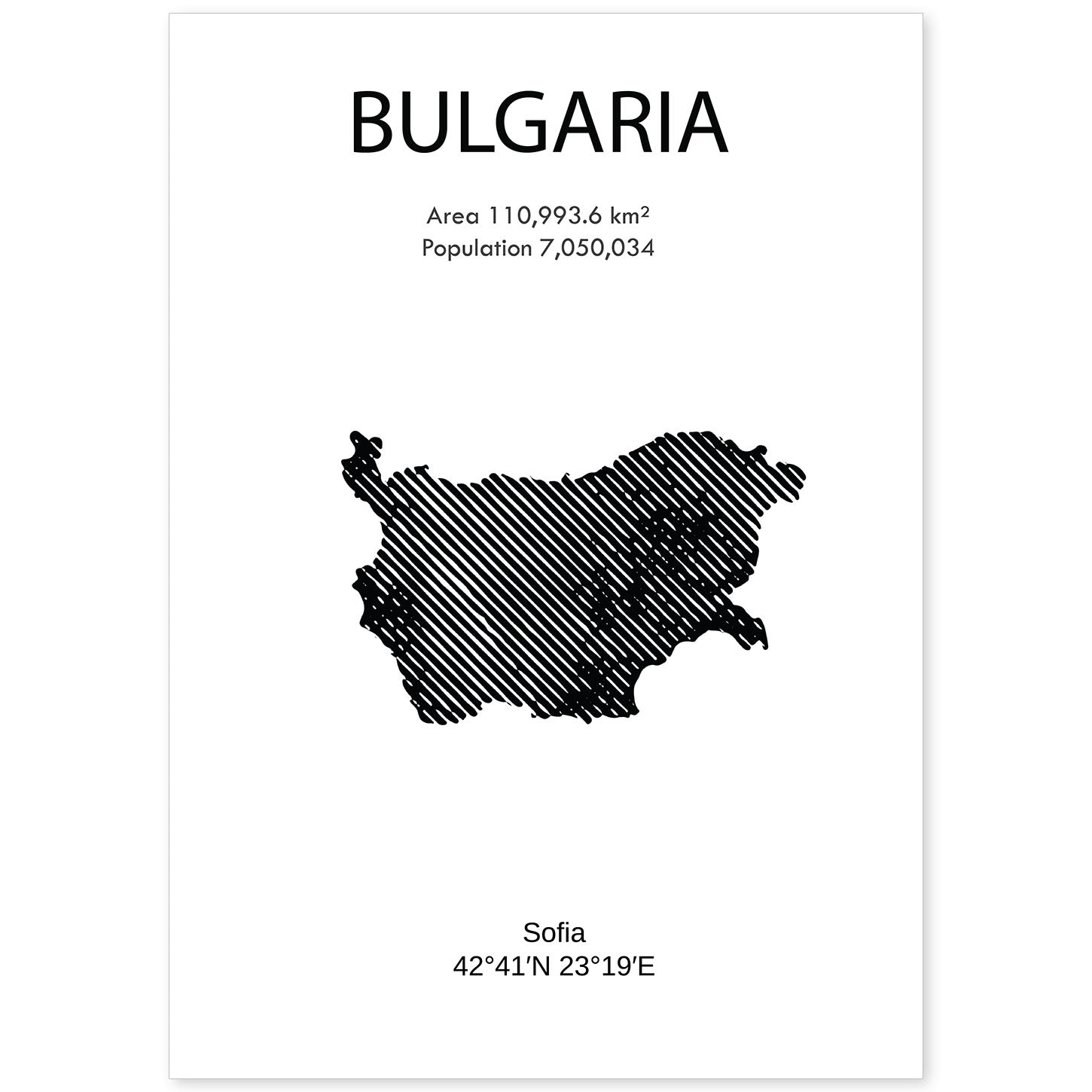 Poster de Bulgaria. Láminas de paises y continentes del mundo.-Artwork-Nacnic-A4-Sin marco-Nacnic Estudio SL