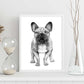 Poster de Bulldog blanco. Lámina decorativa de perros.-Artwork-Nacnic-Nacnic Estudio SL