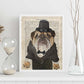 Poster de Bulldog trajeado. Láminas de animales con definiciones. Regalo para los amantes de los animales.-Artwork-Nacnic-Nacnic Estudio SL