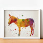 Poster de Burro estilo acuarela. Láminas de animales con estilo acuarela-Artwork-Nacnic-Nacnic Estudio SL