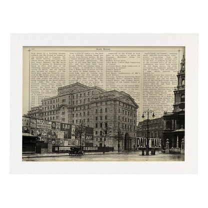Poster de Bush House. Láminas e ilustraciones de ciudades del mundo y monumentos famosos.-Artwork-Nacnic-A4-Marco Blanco-Nacnic Estudio SL