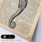 Poster de Caballito de mar con corona. Láminas de animales con definiciones. Regalo para los amantes de los animales.-Artwork-Nacnic-Nacnic Estudio SL