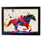 Poster de Caballo con diseño acuarela. Mix de láminas con estilo acuarela-Artwork-Nacnic-A3-Marco Negro-Nacnic Estudio SL