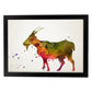 Poster de Cabra estilo acuarela. Láminas de animales con estilo acuarela-Artwork-Nacnic-A3-Marco Negro-Nacnic Estudio SL