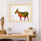 Poster de Cabra estilo acuarela. Láminas de animales con estilo acuarela-Artwork-Nacnic-Nacnic Estudio SL