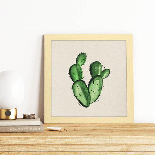Poster de cactus dibujado. Lámina de Todo pasión-Artwork-Nacnic-Nacnic Estudio SL