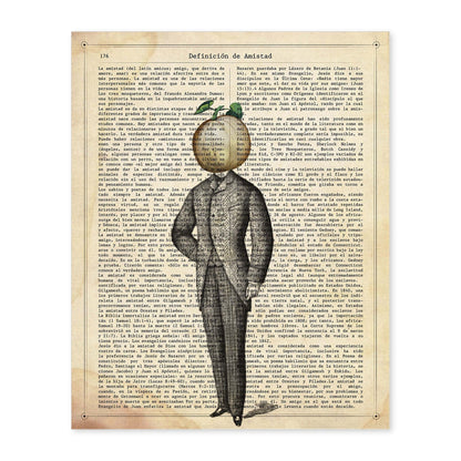 Poster de Calabaza posando. Láminas de frutas y verduras con definiciones. Ilustraciones de alimentacion vegetariana.-Artwork-Nacnic-A4-Sin marco-Nacnic Estudio SL