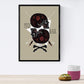 Poster de Calavera, bici chica. Lámina decorativa de diseño.-Artwork-Nacnic-Nacnic Estudio SL