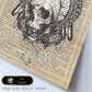 Poster de Calavera blanco. Láminas de calaveras. Decoración de hogar.-Artwork-Nacnic-Nacnic Estudio SL