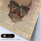 Poster de Calavera con bigote. Láminas de calaveras. Decoración de hogar.-Artwork-Nacnic-Nacnic Estudio SL