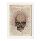 Poster de Calavera con bigote. Láminas de calaveras. Decoración de hogar.-Artwork-Nacnic-A3-Marco Blanco-Nacnic Estudio SL