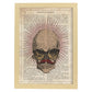 Poster de Calavera con bigote. Láminas de calaveras. Decoración de hogar.-Artwork-Nacnic-A3-Marco Madera clara-Nacnic Estudio SL
