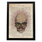 Poster de Calavera con bigote. Láminas de calaveras. Decoración de hogar.-Artwork-Nacnic-A3-Marco Negro-Nacnic Estudio SL