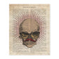 Poster de Calavera con bigote. Láminas de calaveras. Decoración de hogar.-Artwork-Nacnic-A4-Sin marco-Nacnic Estudio SL