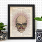 Poster de Calavera con bigote. Láminas de calaveras. Decoración de hogar.-Artwork-Nacnic-Nacnic Estudio SL