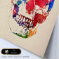 Poster de Calavera con diseño acuarela. Mix de láminas con estilo acuarela-Artwork-Nacnic-Nacnic Estudio SL