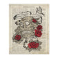 Poster de Calavera con rosas. Láminas de calaveras. Decoración de hogar.-Artwork-Nacnic-A4-Sin marco-Nacnic Estudio SL