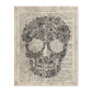 Poster de Calavera flores blanco y negro. Láminas de calaveras. Decoración de hogar.-Artwork-Nacnic-A4-Sin marco-Nacnic Estudio SL