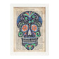 Poster de Calavera mexicana negra. Láminas de calaveras. Decoración de hogar.-Artwork-Nacnic-A3-Marco Blanco-Nacnic Estudio SL