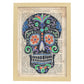 Poster de Calavera mexicana negra. Láminas de calaveras. Decoración de hogar.-Artwork-Nacnic-A3-Marco Madera clara-Nacnic Estudio SL
