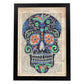 Poster de Calavera mexicana negra. Láminas de calaveras. Decoración de hogar.-Artwork-Nacnic-A4-Marco Negro-Nacnic Estudio SL
