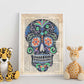Poster de Calavera mexicana negra. Láminas de calaveras. Decoración de hogar.-Artwork-Nacnic-Nacnic Estudio SL
