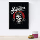 Poster de Calaveras y cascos moto. Lámina decorativa de diseño.-Artwork-Nacnic-Nacnic Estudio SL