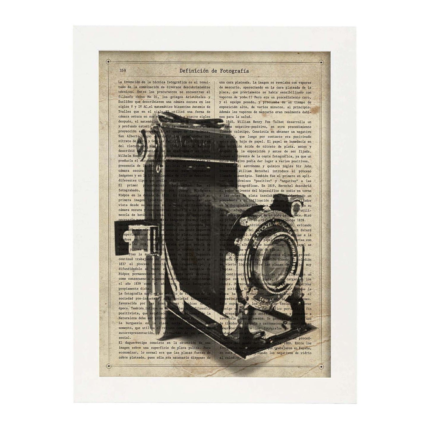 Poster de Camara antigua Kodak. Láminas de cámaras de fotos antiguas. Decoración de fotografía.-Artwork-Nacnic-Nacnic Estudio SL