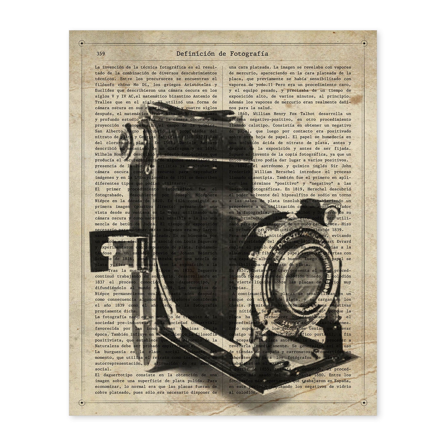 Poster de Camara antigua Kodak. Láminas de cámaras de fotos antiguas. Decoración de fotografía.-Artwork-Nacnic-A4-Sin marco-Nacnic Estudio SL