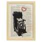 Poster de Camara Kinax corazon. Láminas de cámaras de fotos antiguas. Decoración de fotografía.-Artwork-Nacnic-A3-Marco Madera clara-Nacnic Estudio SL