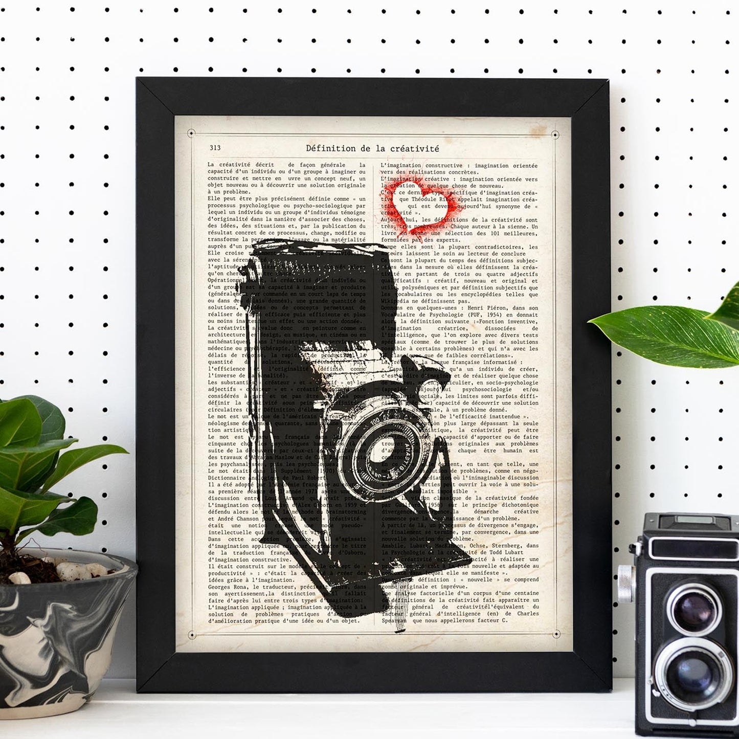 Poster de Camara Kinax corazon. Láminas de cámaras de fotos antiguas. Decoración de fotografía.-Artwork-Nacnic-Nacnic Estudio SL