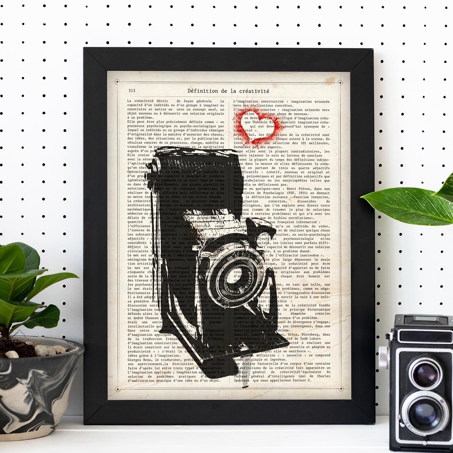 Poster de Camara Kinax corazon. Láminas de cámaras de fotos antiguas. Decoración de fotografía.-Artwork-Nacnic-Nacnic Estudio SL