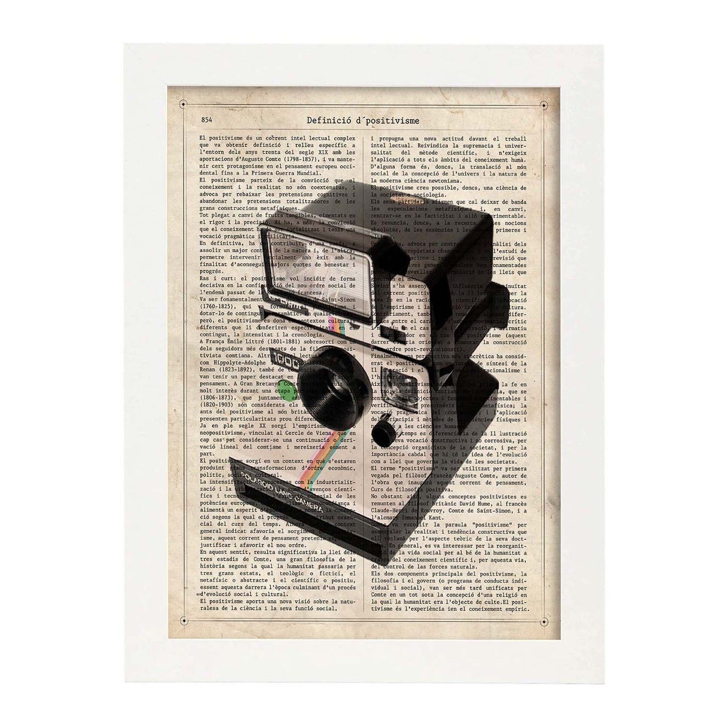 Poster de Camara Polaroid. Láminas de cámaras de fotos antiguas. Decoración de fotografía.-Artwork-Nacnic-Nacnic Estudio SL