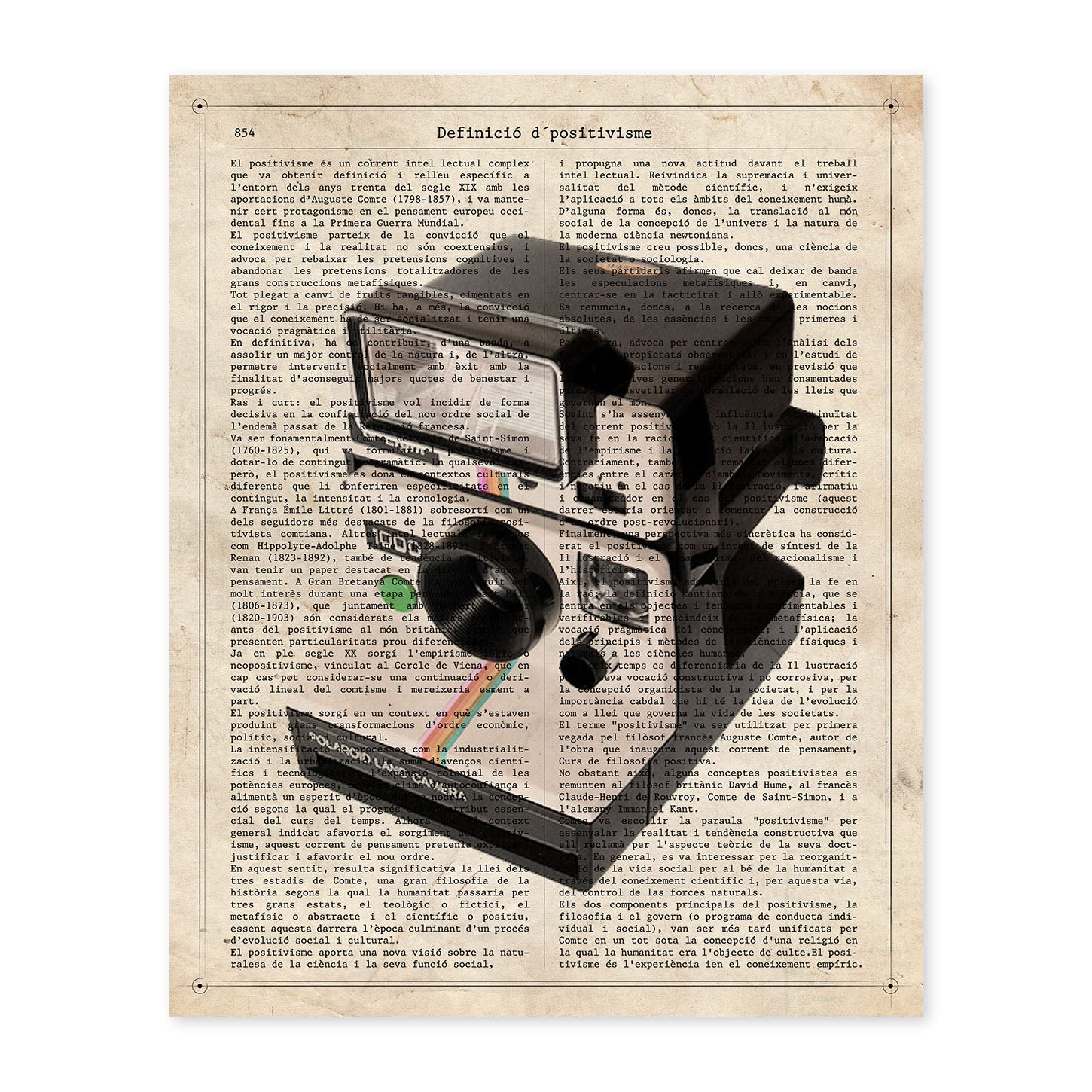 Poster de Camara Polaroid. Láminas de cámaras de fotos antiguas. Decoración de fotografía.-Artwork-Nacnic-A4-Sin marco-Nacnic Estudio SL