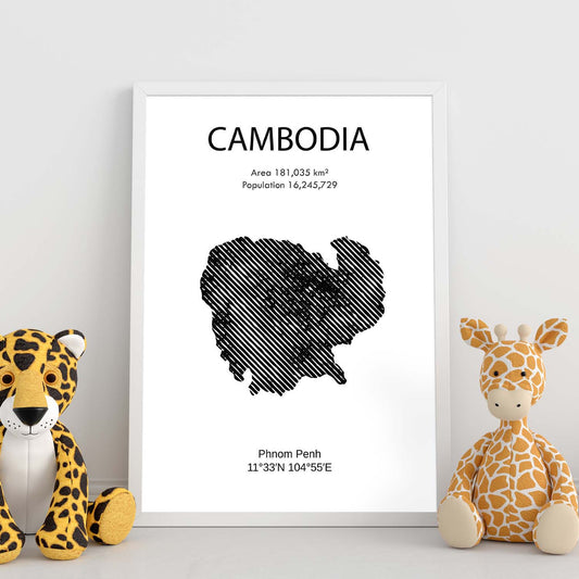 Poster de Camboya. Láminas de paises y continentes del mundo.-Artwork-Nacnic-Nacnic Estudio SL