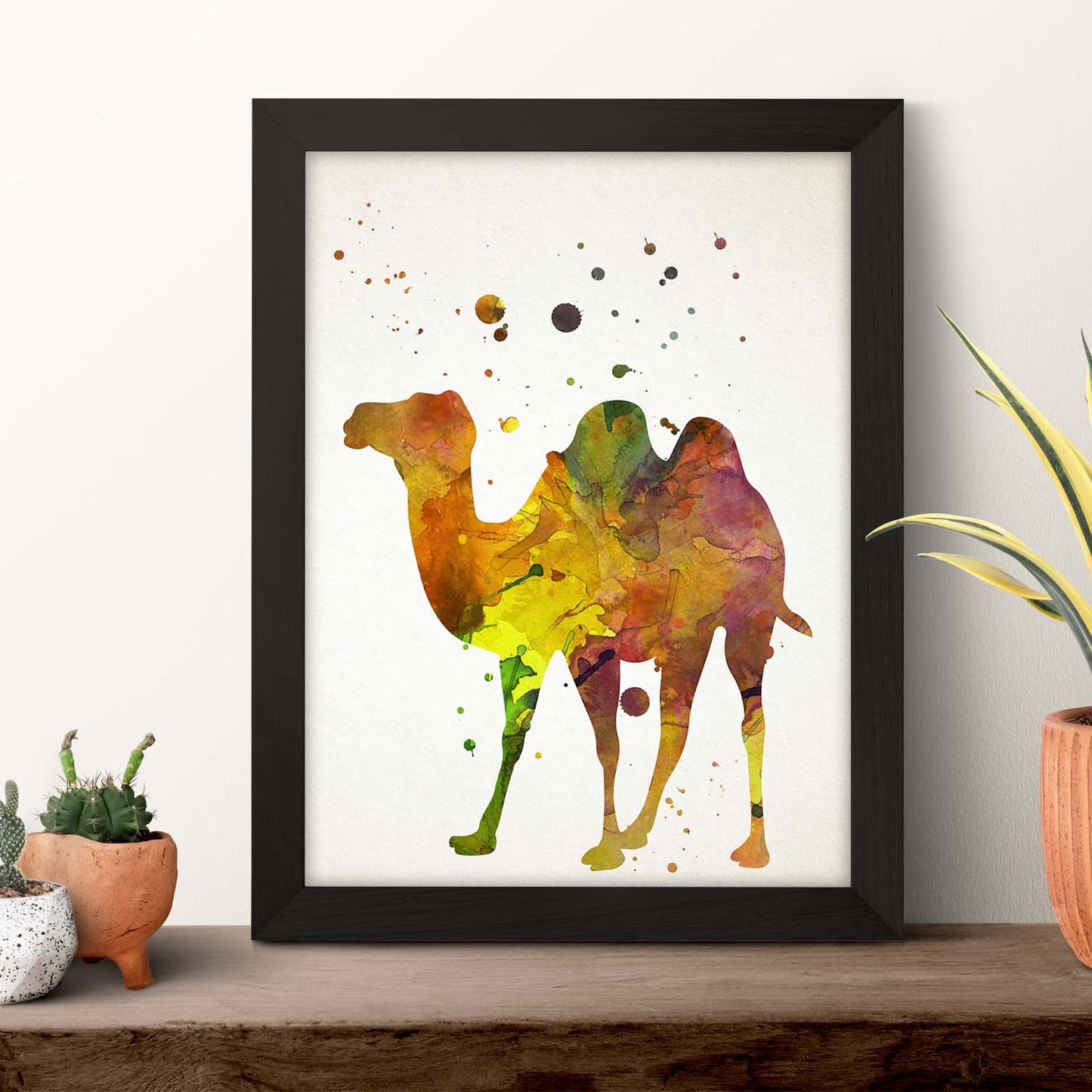 Poster de Camello estilo acuarela. Láminas de animales con estilo acuarela-Artwork-Nacnic-Nacnic Estudio SL