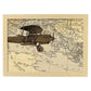 Poster de Camino a Hungria. Láminas de mapas del mundo. Decoración con mapas e imágenes vintage.-Artwork-Nacnic-A4-Marco Madera clara-Nacnic Estudio SL