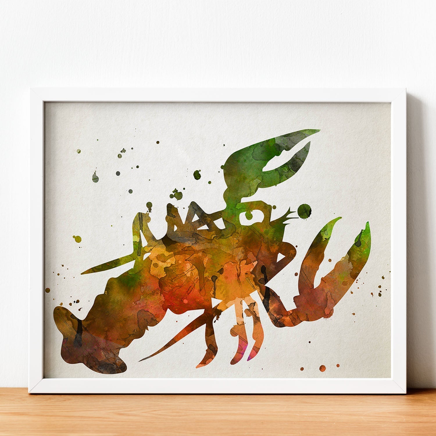 Poster de Cangrejo 2 estilo acuarela. Láminas de animales con estilo acuarela-Artwork-Nacnic-Nacnic Estudio SL