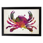 Poster de Cangrejo estilo acuarela. Láminas de animales con estilo acuarela-Artwork-Nacnic-A4-Marco Negro-Nacnic Estudio SL