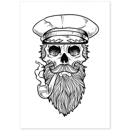 Poster de Capitan. Lámina decorativa de diseño.-Artwork-Nacnic-A4-Sin marco-Nacnic Estudio SL