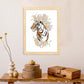 Poster de Cara Tigre. Lámina de animal de la jungla con flores y vegetación.-Artwork-Nacnic-Nacnic Estudio SL