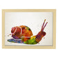 Poster de Caracol estilo acuarela. Láminas de animales con estilo acuarela-Artwork-Nacnic-A3-Marco Madera clara-Nacnic Estudio SL
