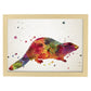 Poster de Castor estilo acuarela. Láminas de animales con estilo acuarela-Artwork-Nacnic-A4-Marco Madera clara-Nacnic Estudio SL