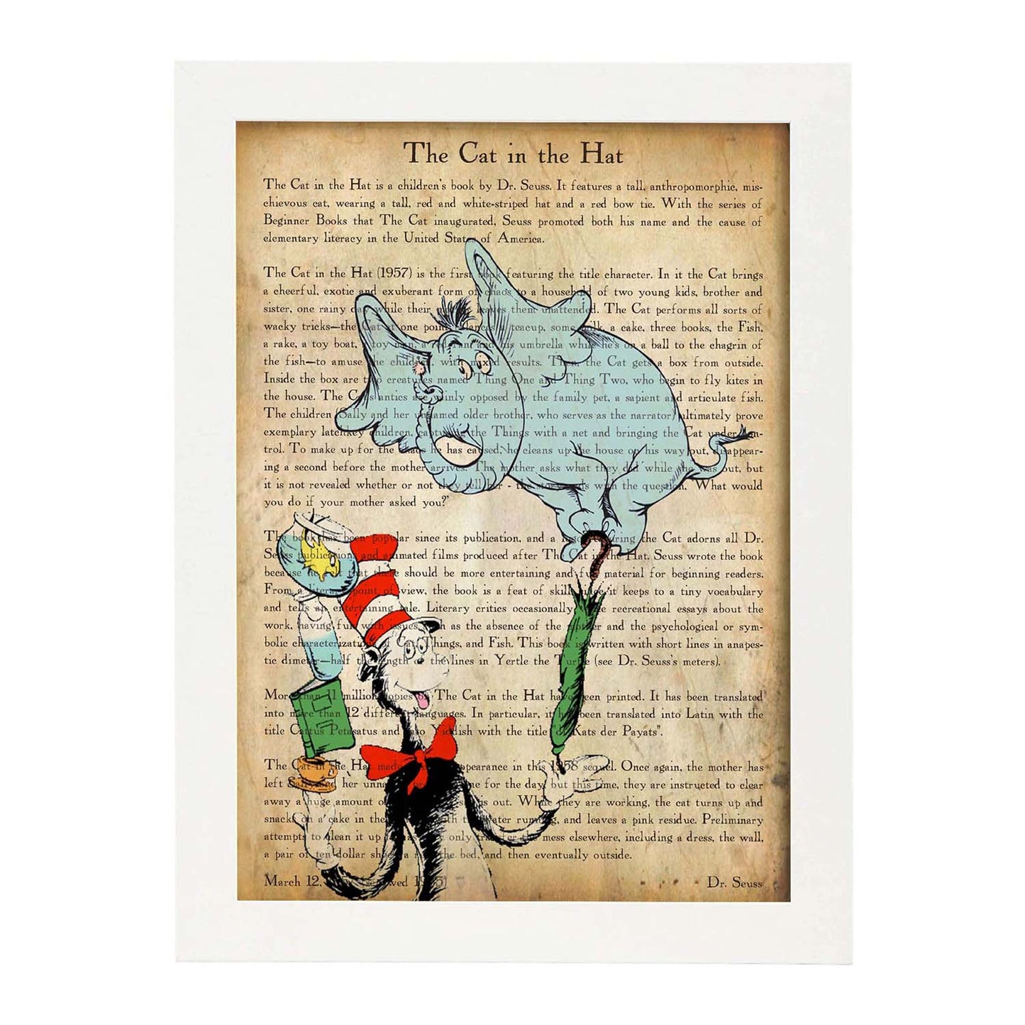 Poster de Cat in the hut amigos. Láminas coloridas con definiciones. Ilustraciones llenas de color para-Artwork-Nacnic-Nacnic Estudio SL