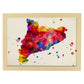 Poster de Catalunya. Láminas e ilustraciones de ciudades, comunidades, y mapas de España.-Artwork-Nacnic-A3-Marco Madera clara-Nacnic Estudio SL